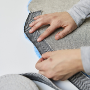 Ruban de finition pour tufting en toile de coton sergé