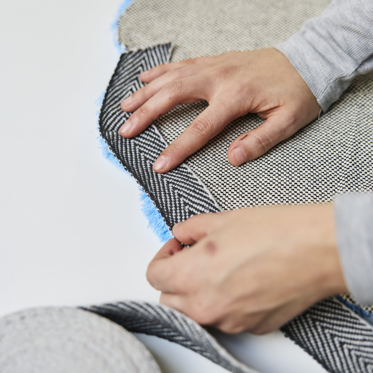 Ruban de finition pour tufting en toile de coton sergé