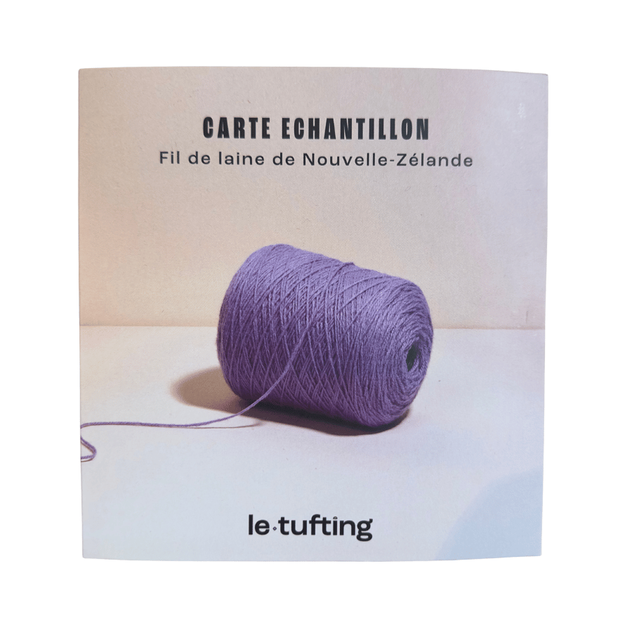Carte échantillons – Fil de laine de Nouvelle-Zélande pour tufting